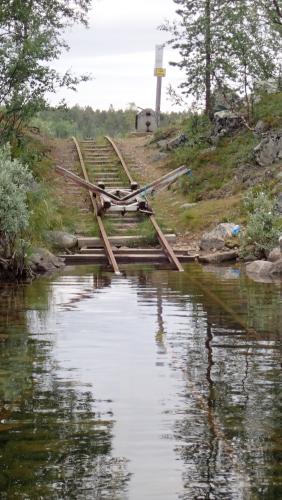 From Inari we climbed from lake to lake. Between these two we took the train.