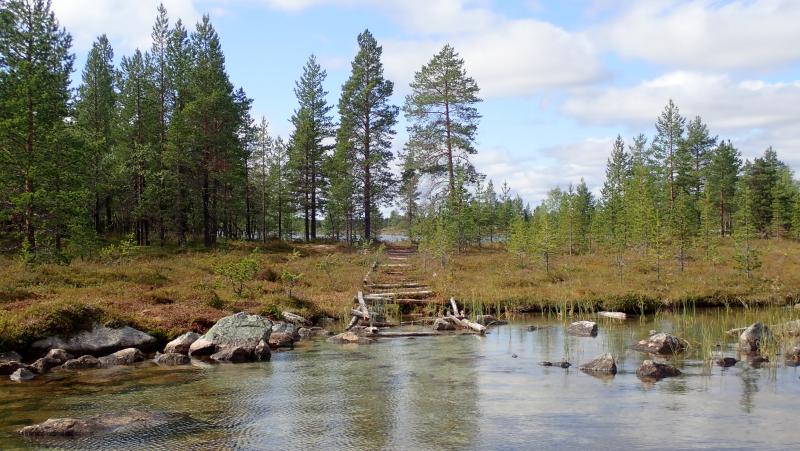 The wooden track here would have been used for pulling boats across